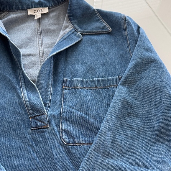 COS Blue Denim Pullover Shirt sz 6 - Picture 5 of 10